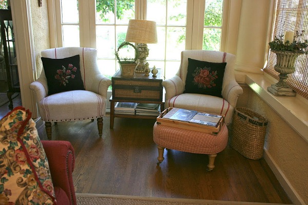 two armchairs in living room