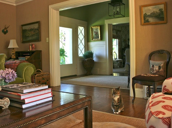 view of entry hall from living room