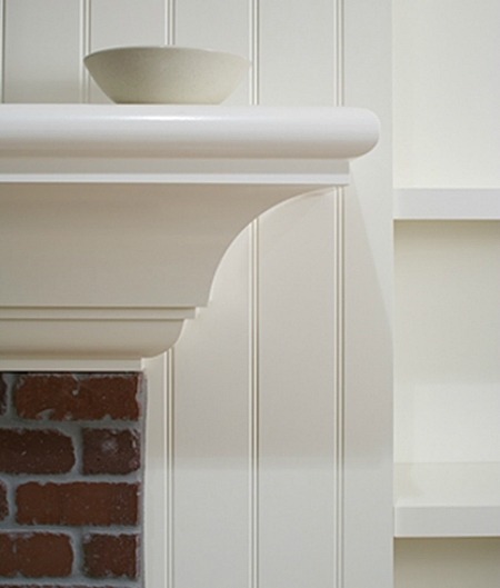 closeup of mantel in House at Surfside