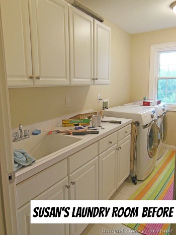 Susan's Colorful Laundry Room BEFORE | hookedonhouses.net