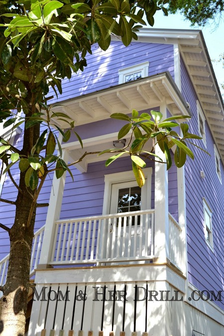 tiny purple beach house on Tybee island