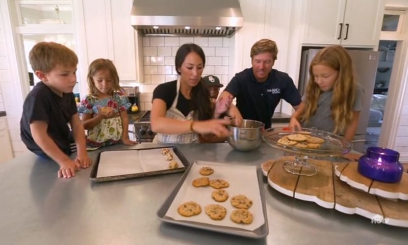 Gaines family in the kitchen