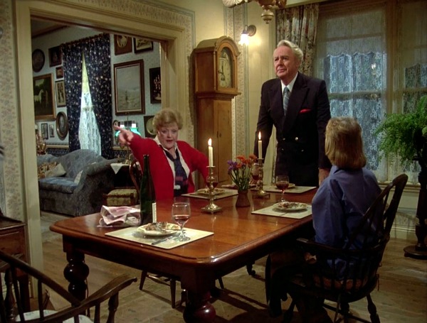 dining table in Angela Lansbury\'s house in Murder She Wrote