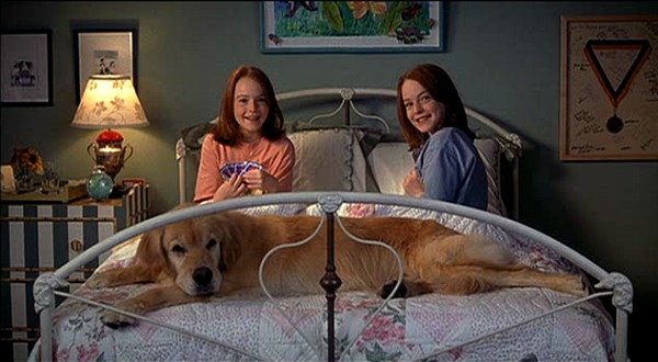 Lindsay Lohan as the twins in "The Parent Trap"