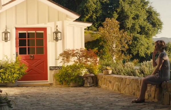 white house with red door in The One I Love movie