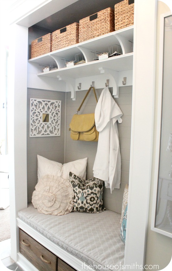 Turning a coat best sale closet into a mudroom