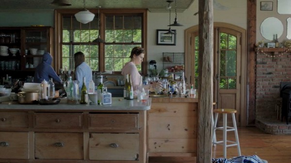 characters cooking in kitchen with wood cabinets