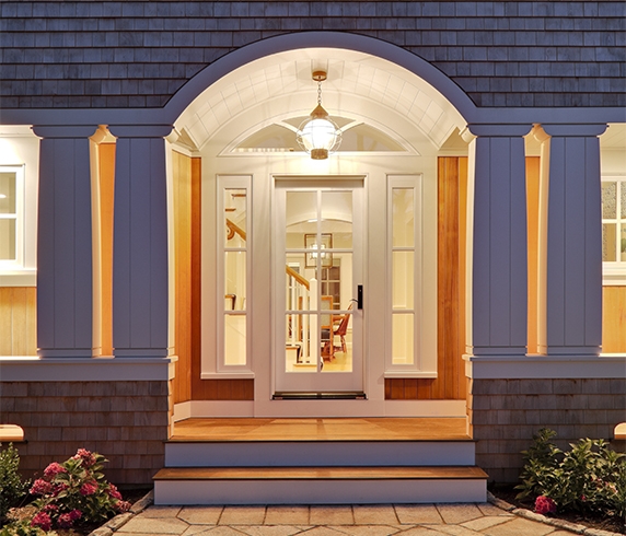 front entry door to beach house 