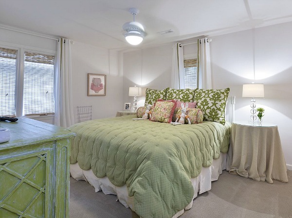 bedroom with white walls after remodel