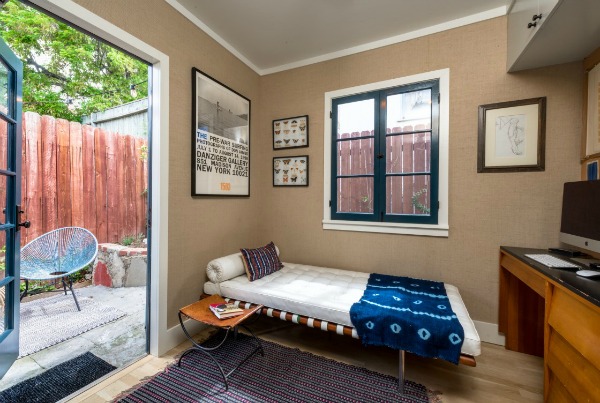 small bed in beige room