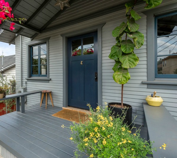 blue front door