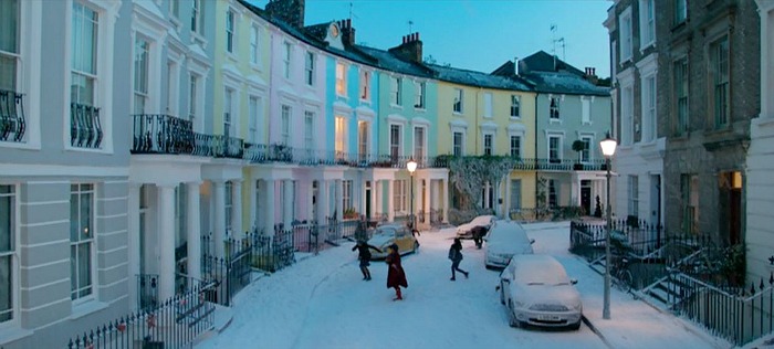 row of colorful houses in Windsor Gardens