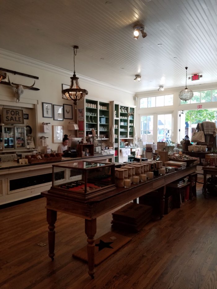 inside White\'s Mercantile in Franklin