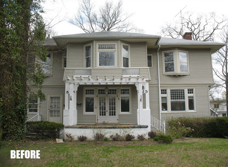 Allenhurst American Foursquare Exterior BEFORE Remodel