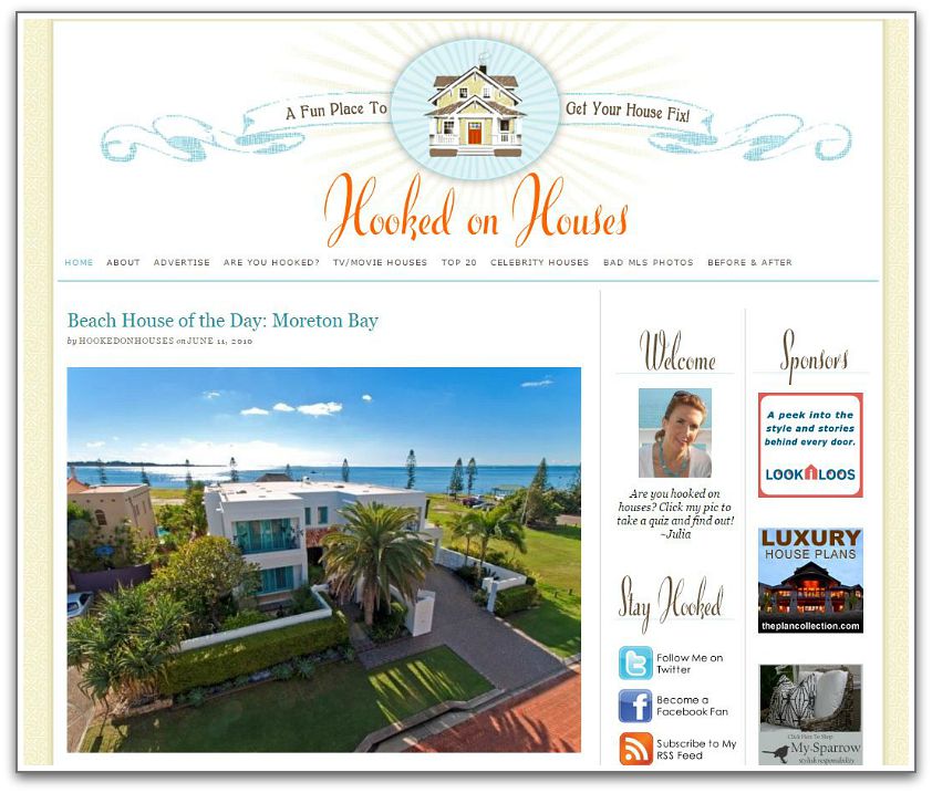 Hooked on Houses front page 2010 with yellow house logo