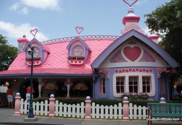 Minnie Mouse's pink and purple cottage at Disney World