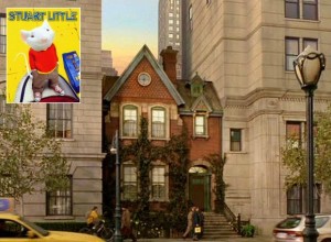 exterior of the tiny house between two tall buildings in "Stuart Little"