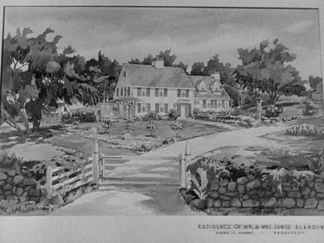 architect\'s drawing of house for Blandings family