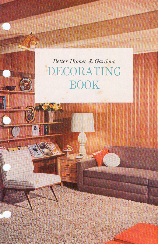 cover of old Better Homes and Gardens Decorating Book from 1956