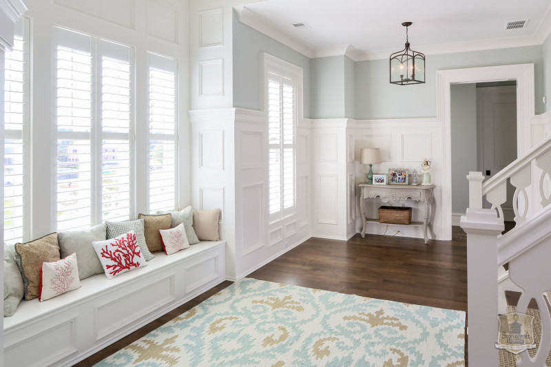 upstairs landing with window seat