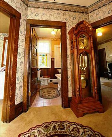 grandfather clock in upstairs landing