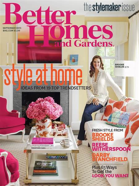 Better Homes and Gardens September 2015 issue cover Brooke Shields