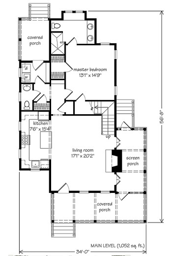 Sugarberry Cottage floor plan 