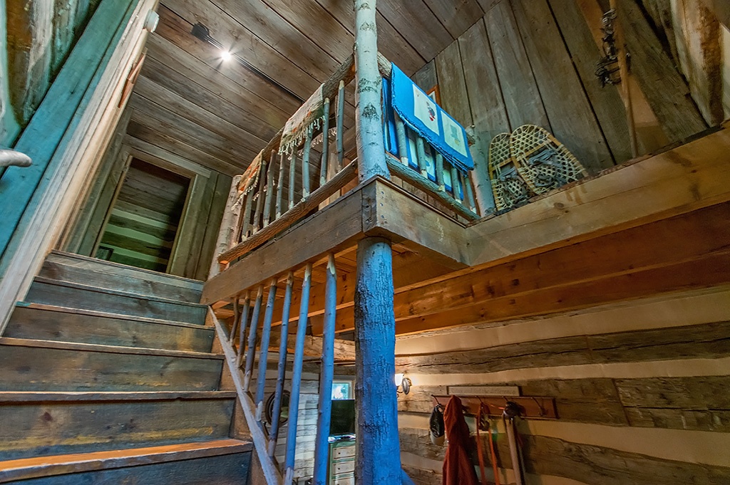 looking up stairs to loft