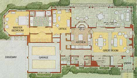 Floorplans for LIFE magazine\'s dream house in magazine