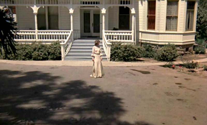 Front porch of Camarillo Ranch in the movie