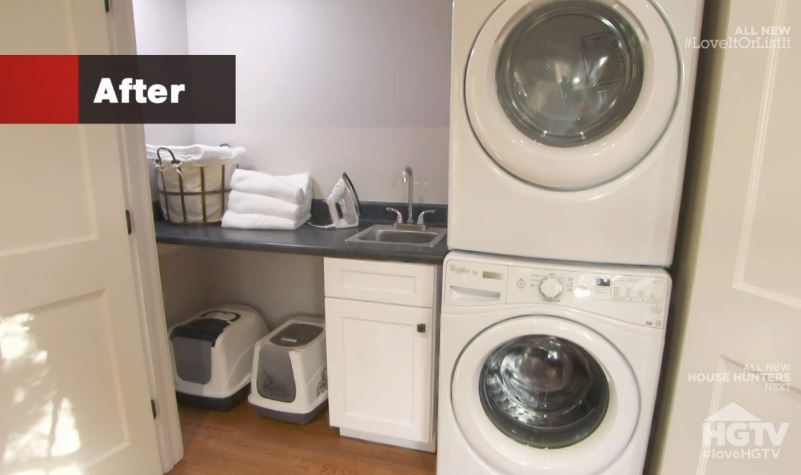 New laundry room on Love It or List It