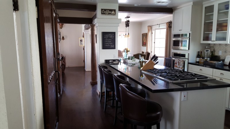 Remodeled kitchen with island