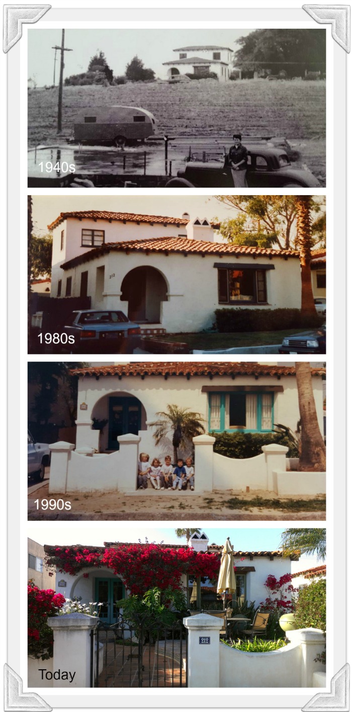 Bob's Spanish-style home over the decades