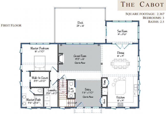 Floorplan for Cabot Barn