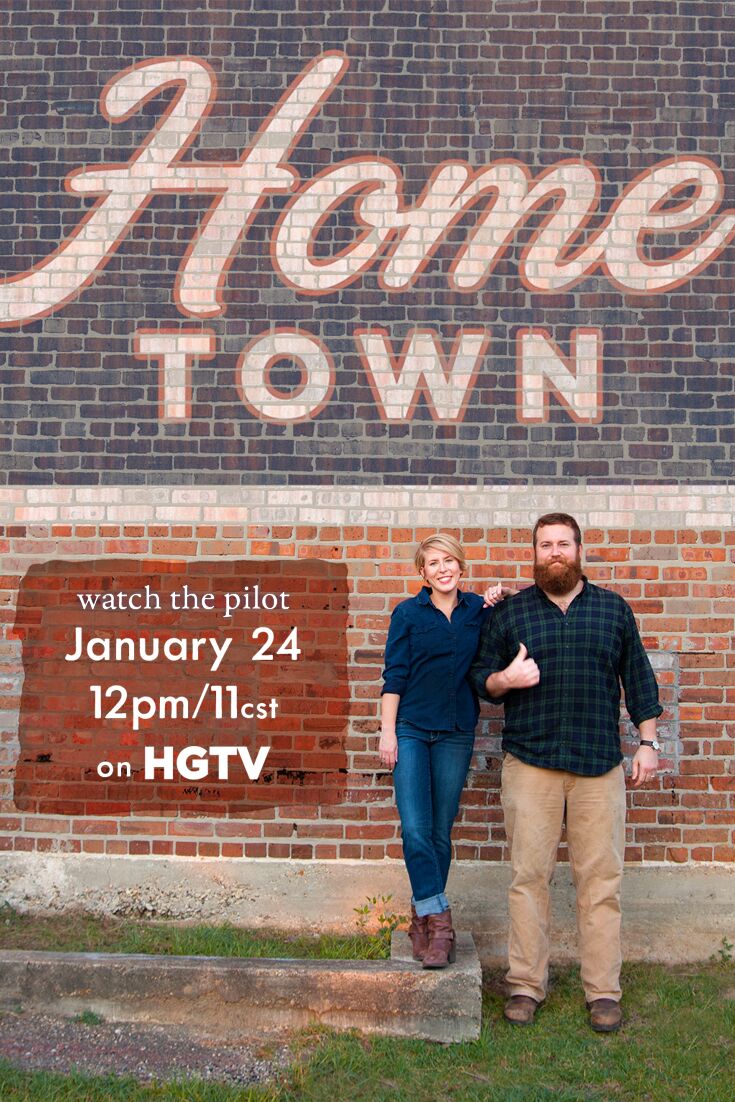 Erin and Ben Napier promotional photo for HGTV\'s Home Town