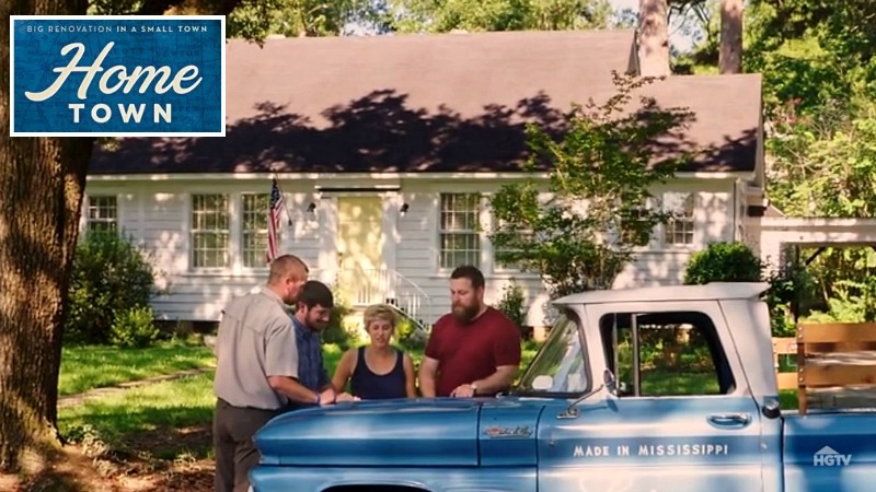 HGTV Home Town Erin Ben and blue Scotsman pickup