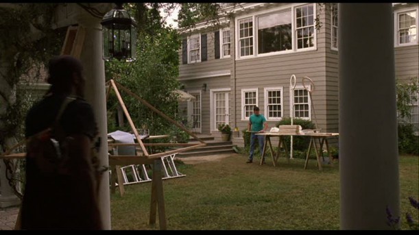 Back of the house in "Guess Who" movie