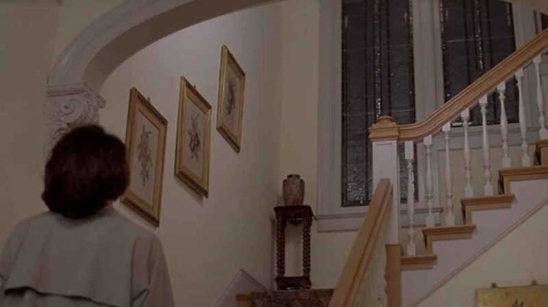 Looking up the staircase of the house in Mrs. Doubtfire