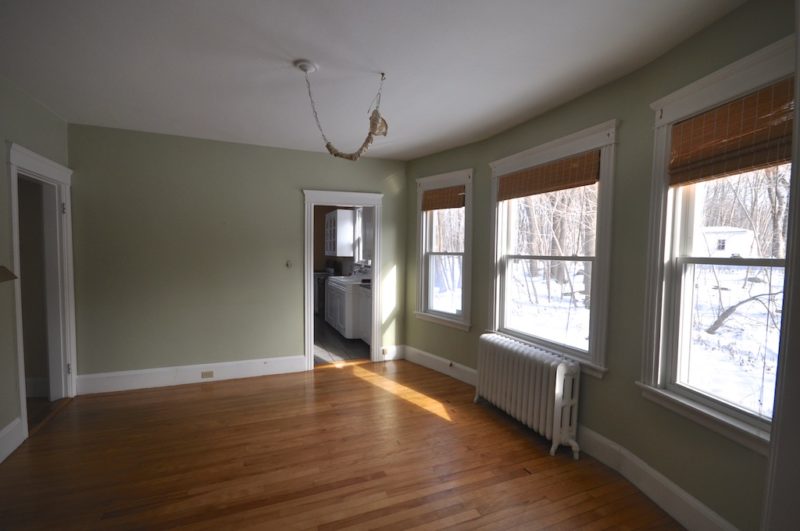 Empty room of bungalow before remodel