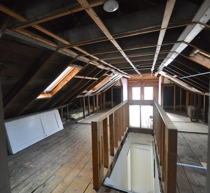 Unfinished attic before remodel