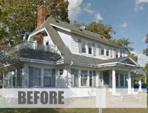 Front exterior of house before remodel