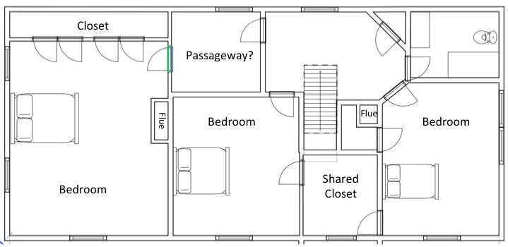 SoPo Cottage Remodel Colonial in Maine Floor plan BEFORE