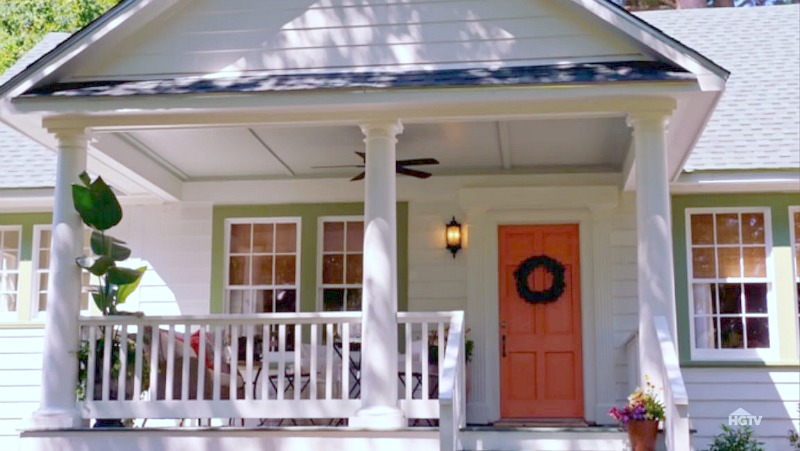 new porch coral front door HGTV Home Town