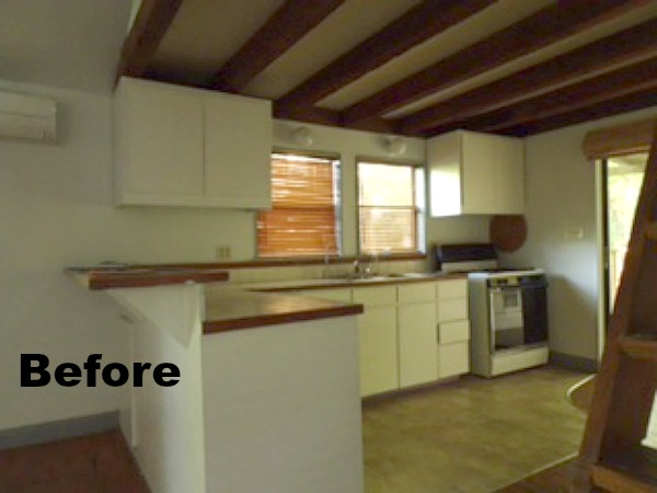 Interior of Ave B Cottage BEFORE reno Austin