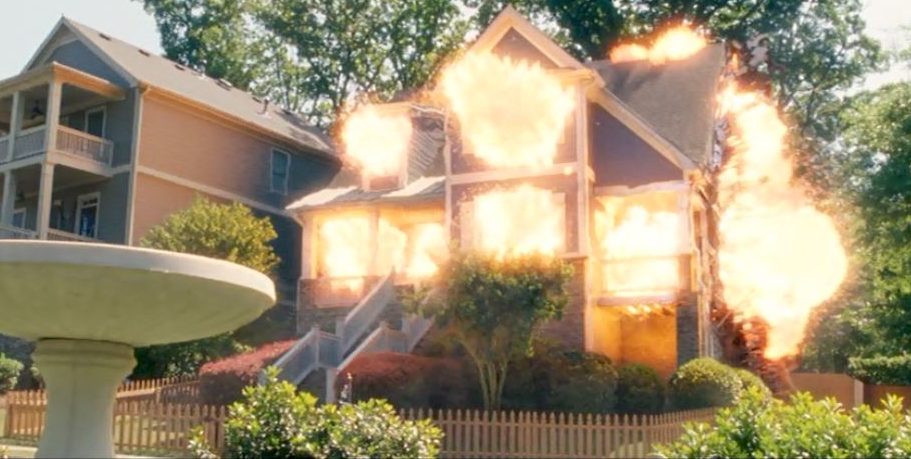 House exploding