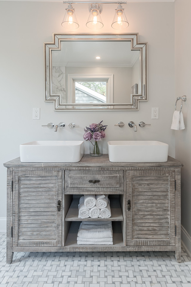 Small Cape Bathroom Vanity in Fairfield Connecticut