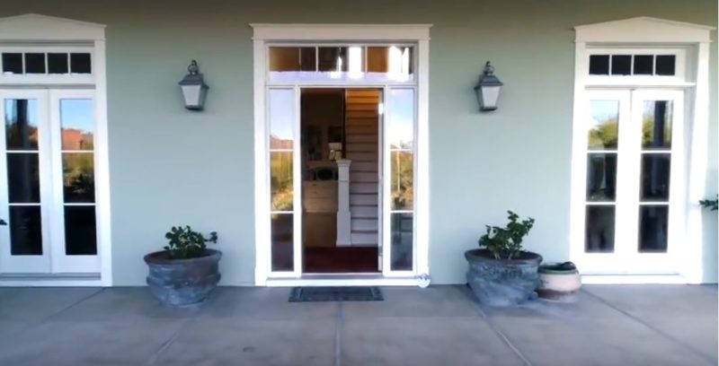 Open front door of house