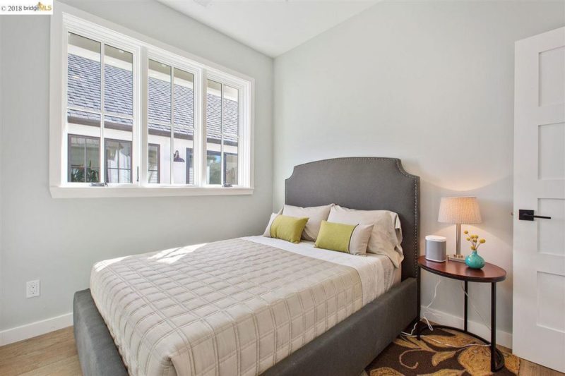 Small bedroom inside guest cottage