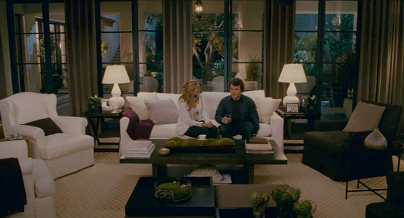 Amanda's house in The Holiday movie living rm