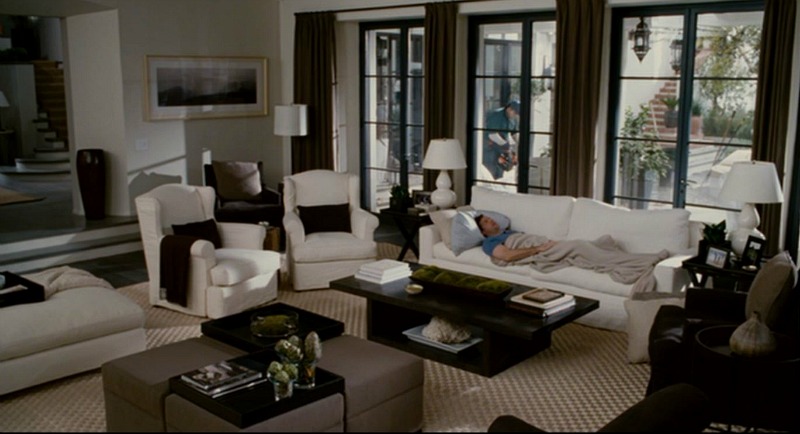 Amanda's house in The Holiday movie living rm